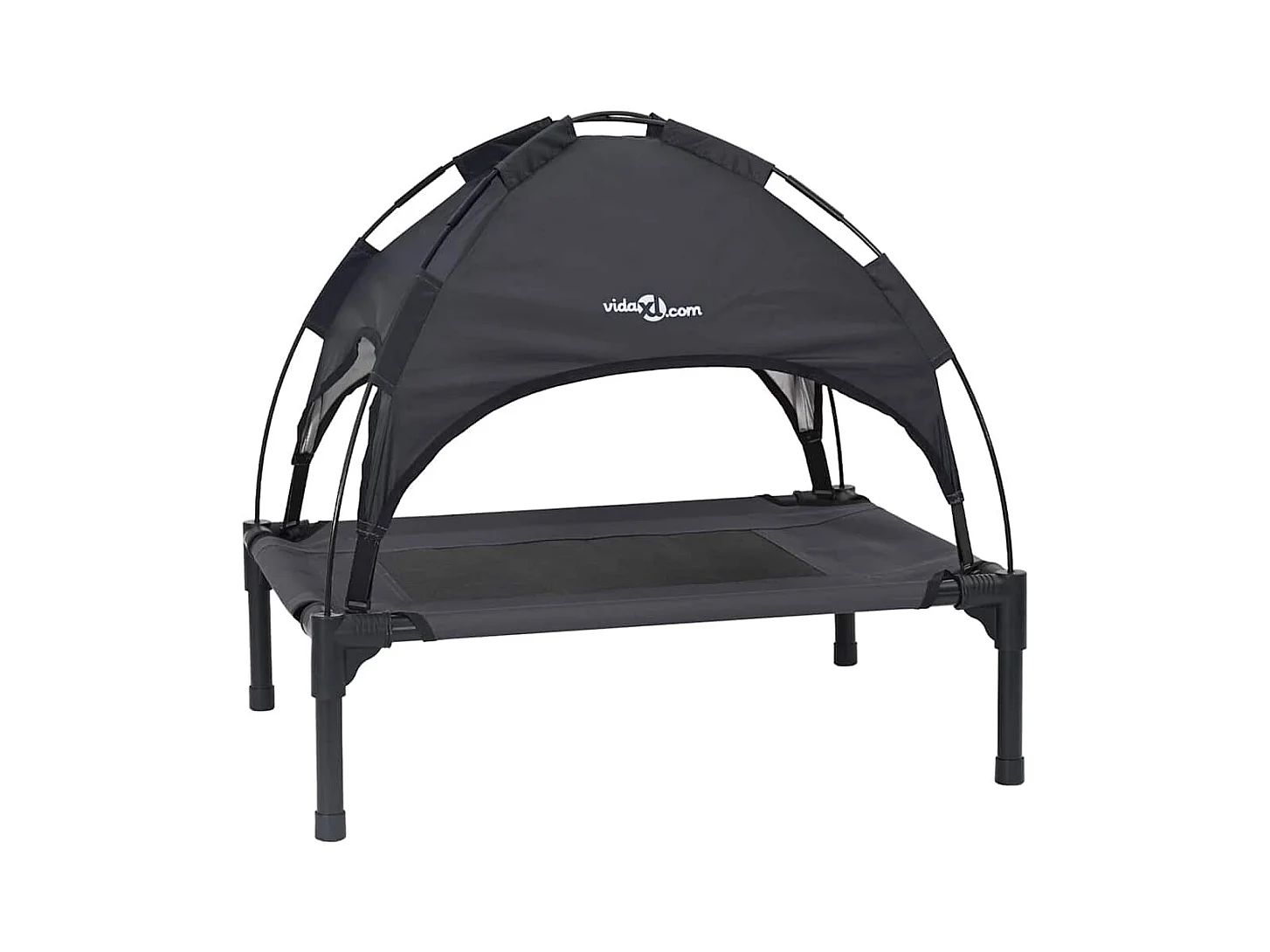 Letto per cani in acciaio nero