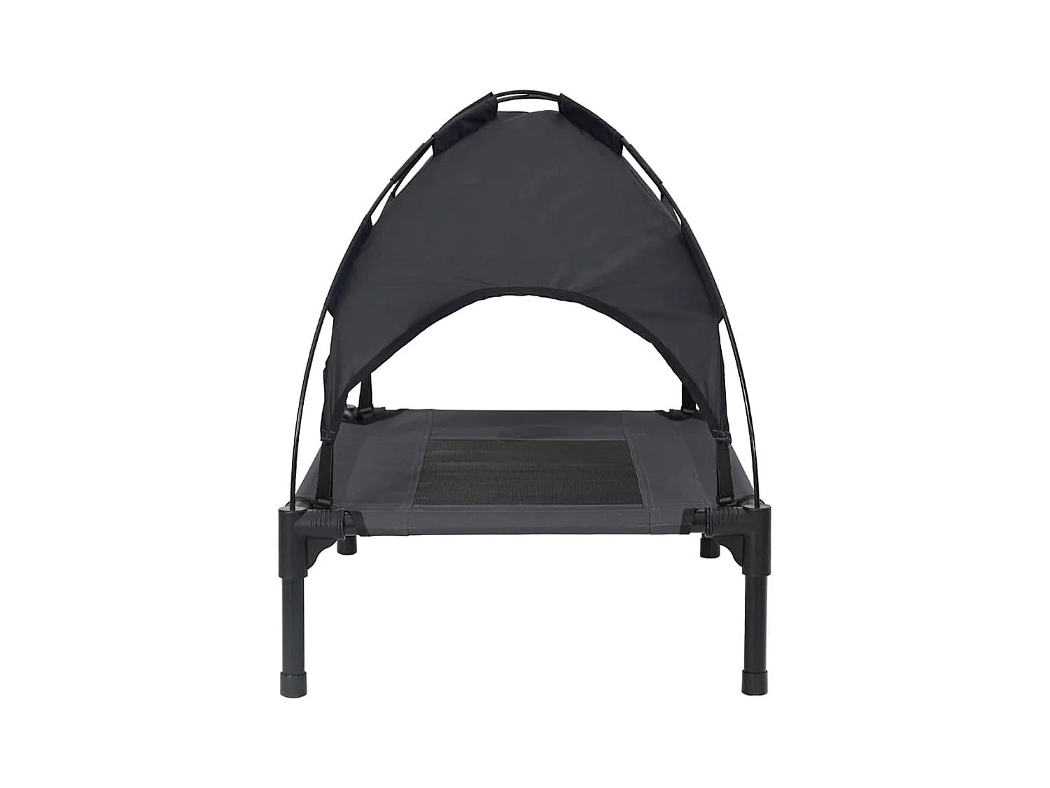 Letto per cani in acciaio nero