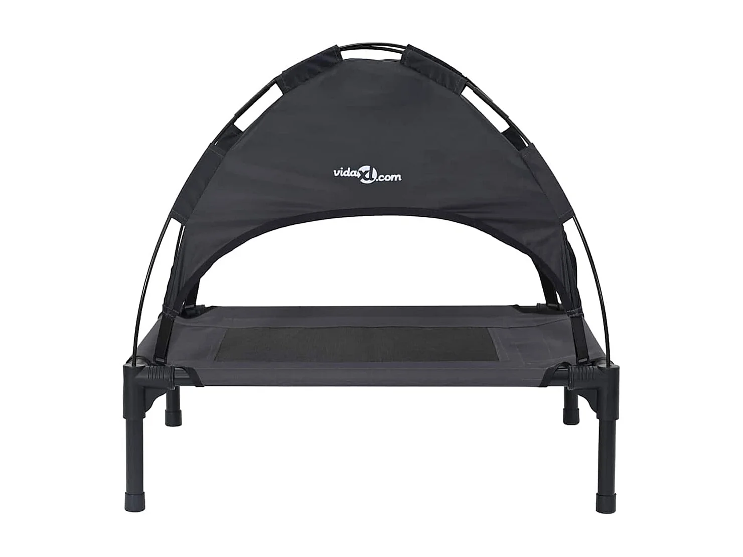 Cama para perros de acero negro