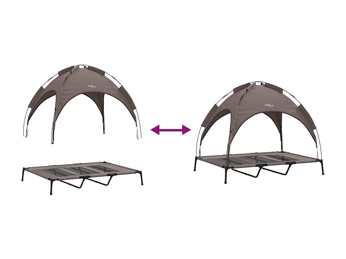 Lit pour Chien Marron xl Acier