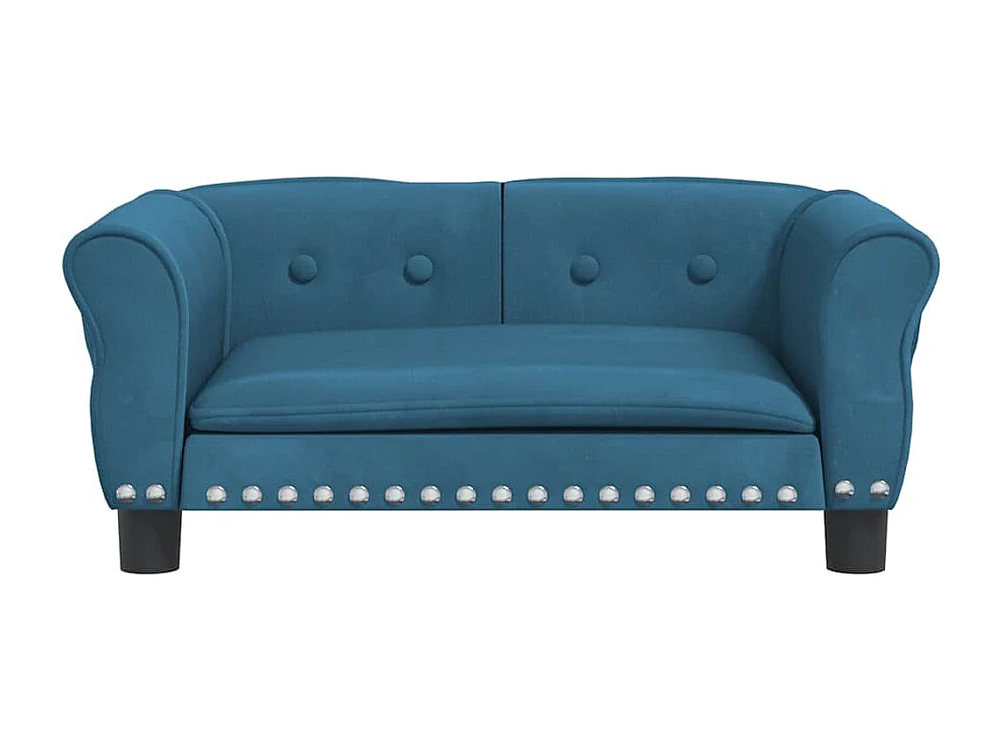 Cama para perro azul 70x45x30 cm terciopelo