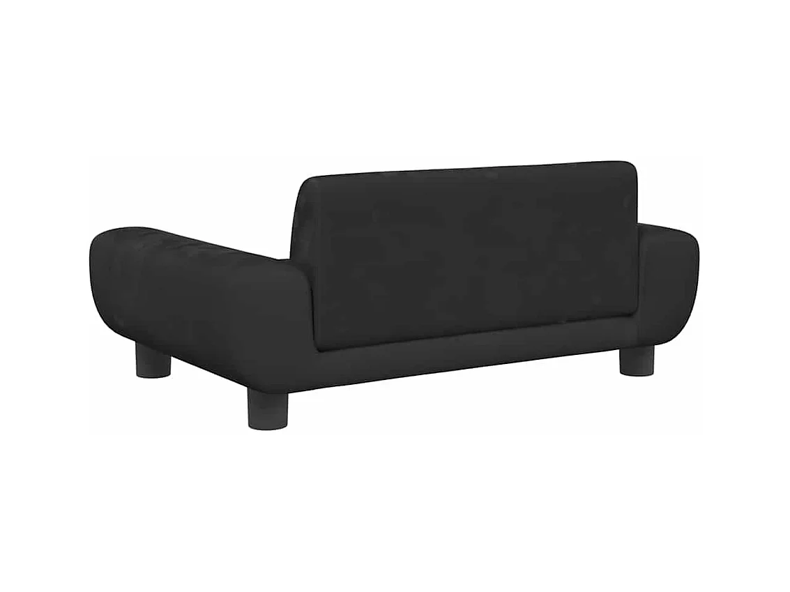 Lit pour chien noir 70x45x33 cm velours