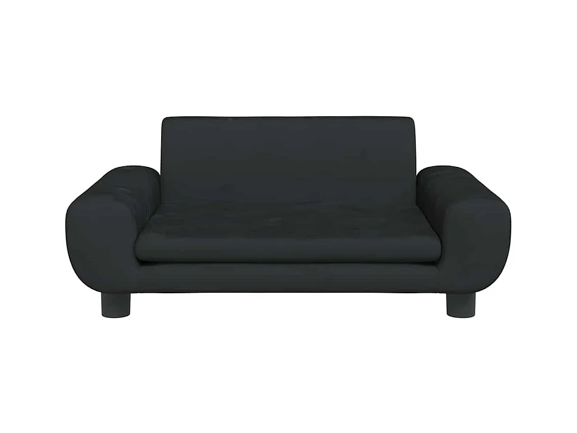 Lit pour chien noir 70x45x33 cm velours