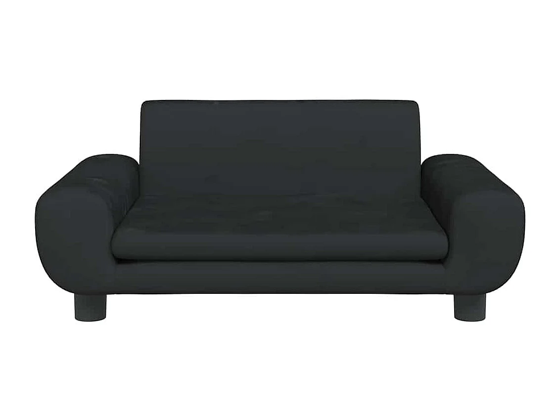 Zwarte hondenmand 70x45x33 cm fluweel