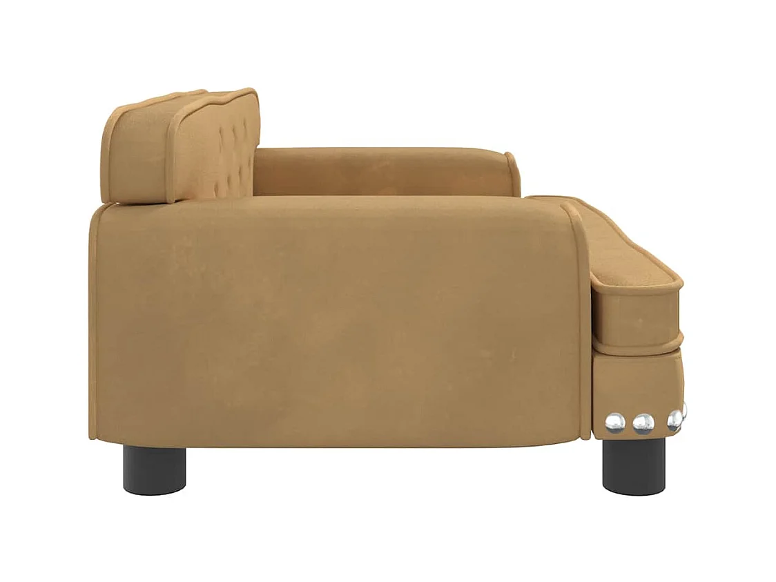 Lit pour chien marron 70x45x30 cm velours