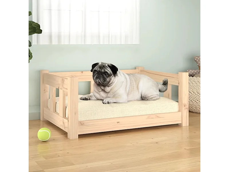 Letto per cani 65,5x50,5x28 cm Legno massello di pino