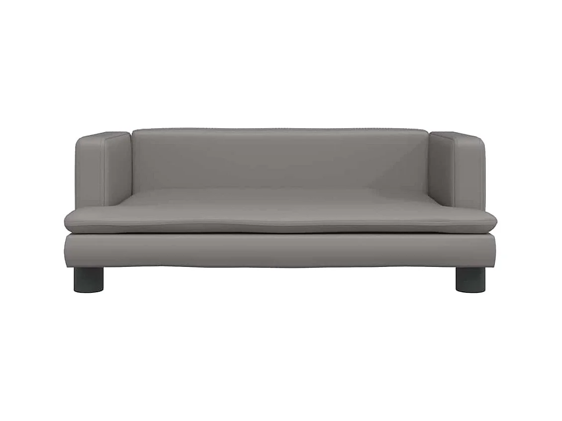 Lit pour chien gris 80x45x30 cm similicuir