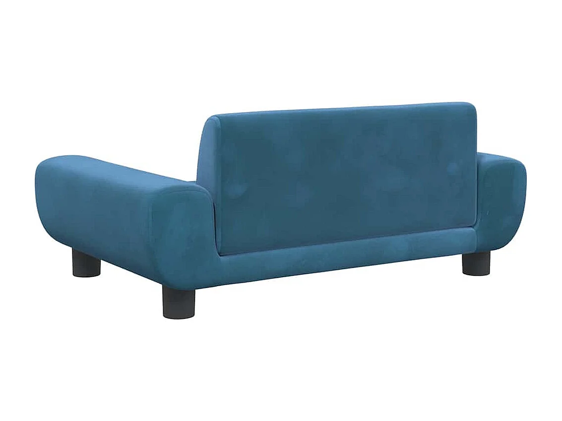 Cama para perro azul 70x45x33 cm terciopelo