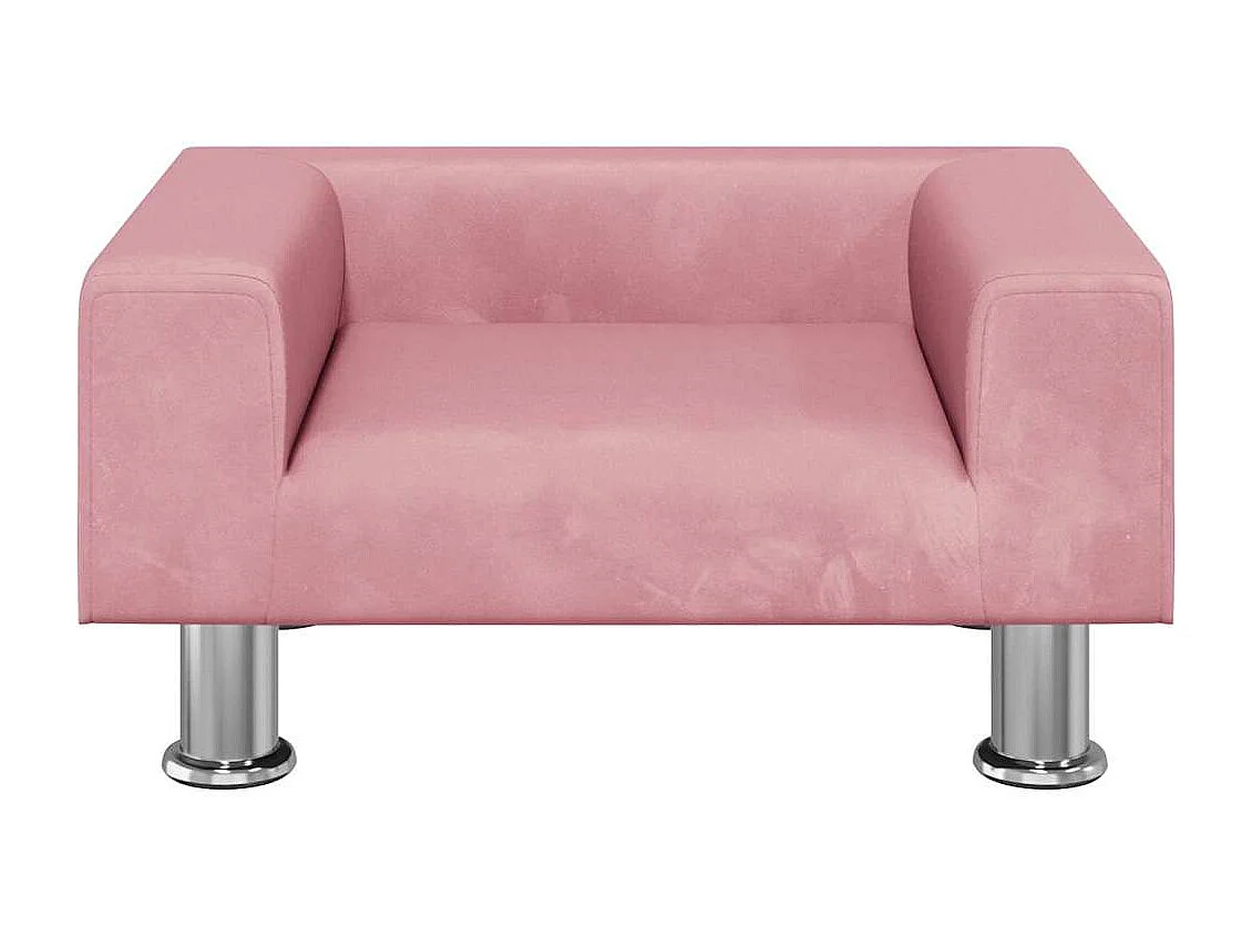 Roze hondenmand 50x40x26,5 cm fluweel