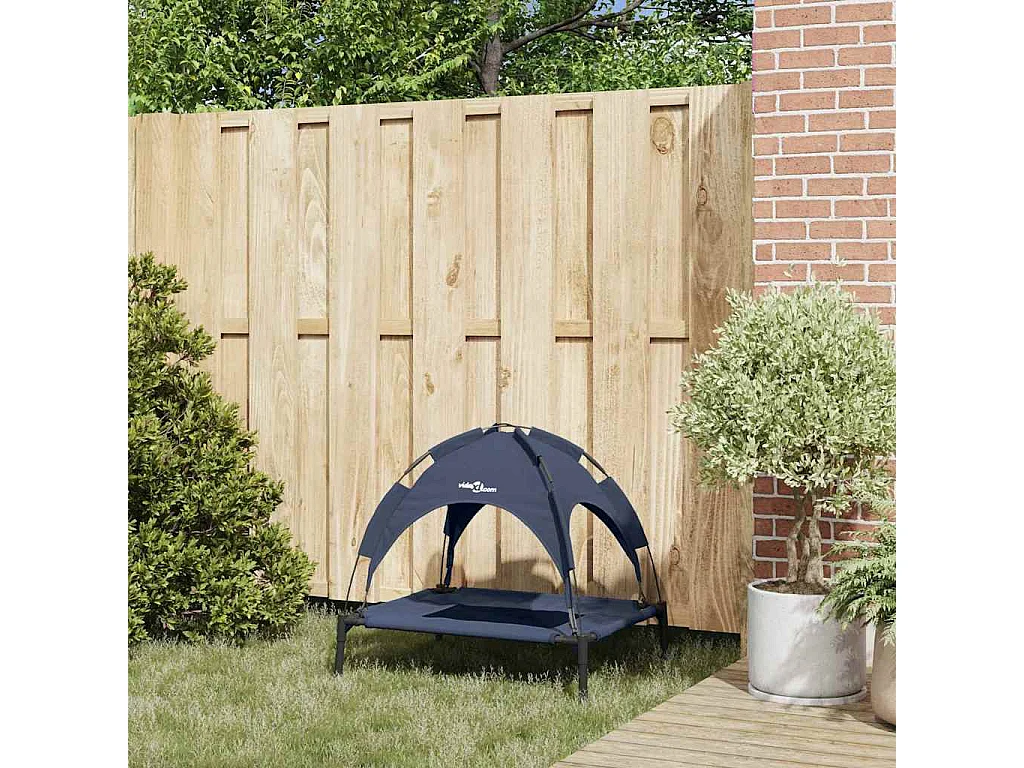 Letto per cani blu navy in acciaio