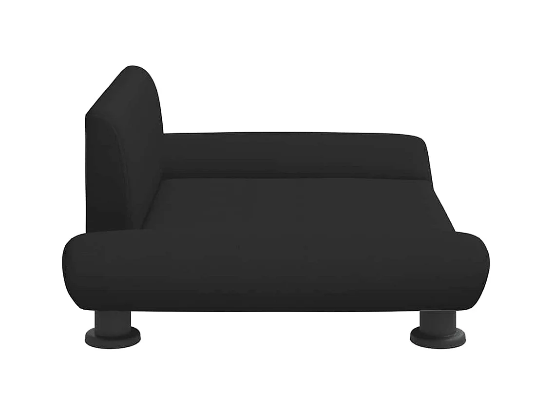 Lit pour chien noir 70x45x28 cm tissu