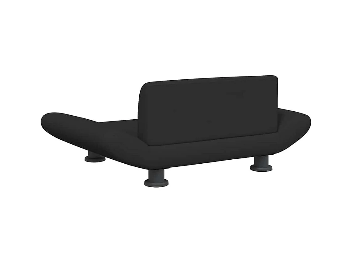 Lit pour chien noir 70x45x28 cm tissu