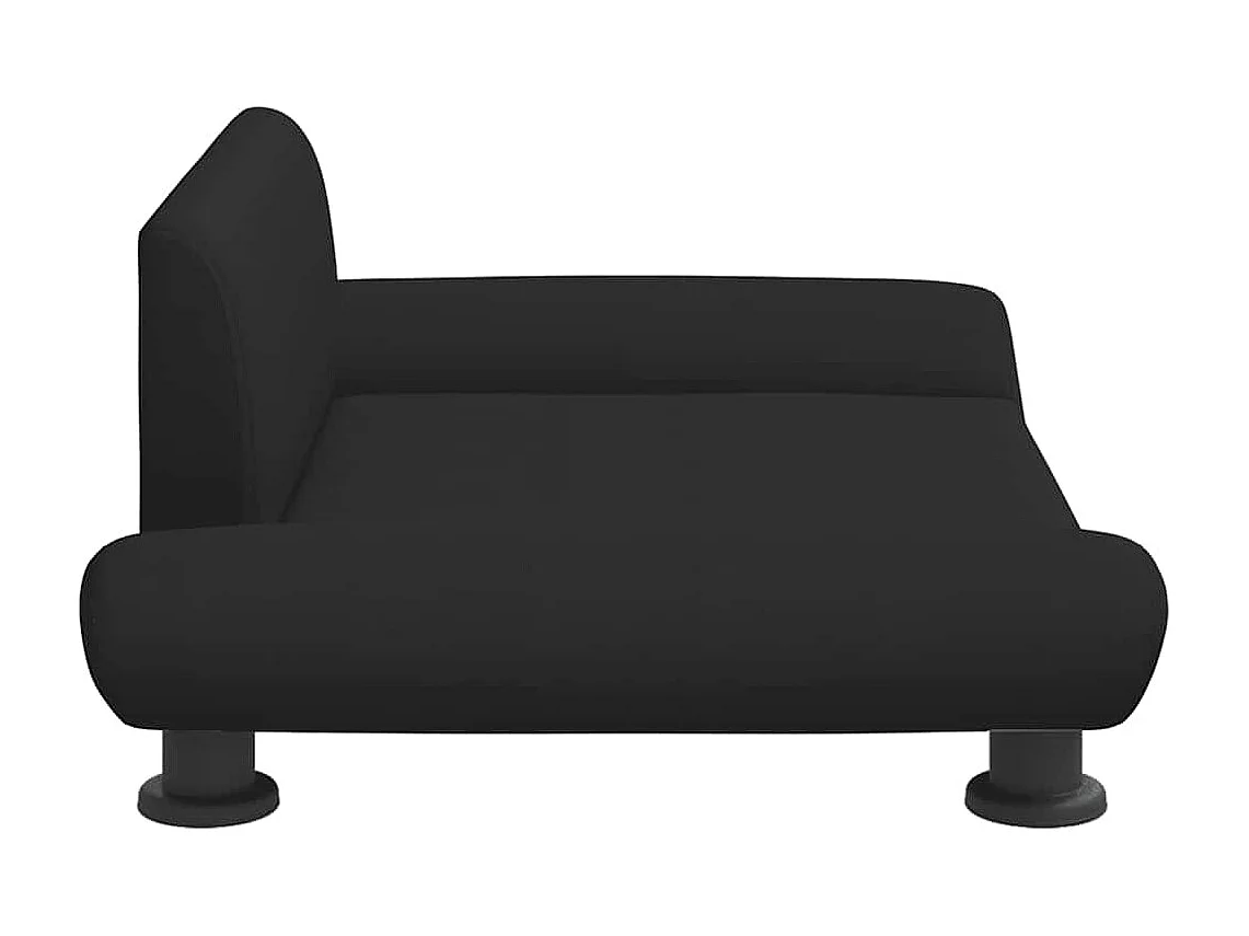 Lit pour chien noir 70x45x28 cm tissu