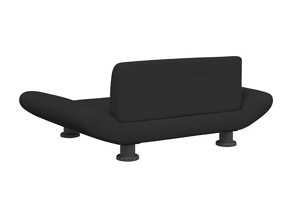 Lit pour chien noir 70x45x28 cm tissu