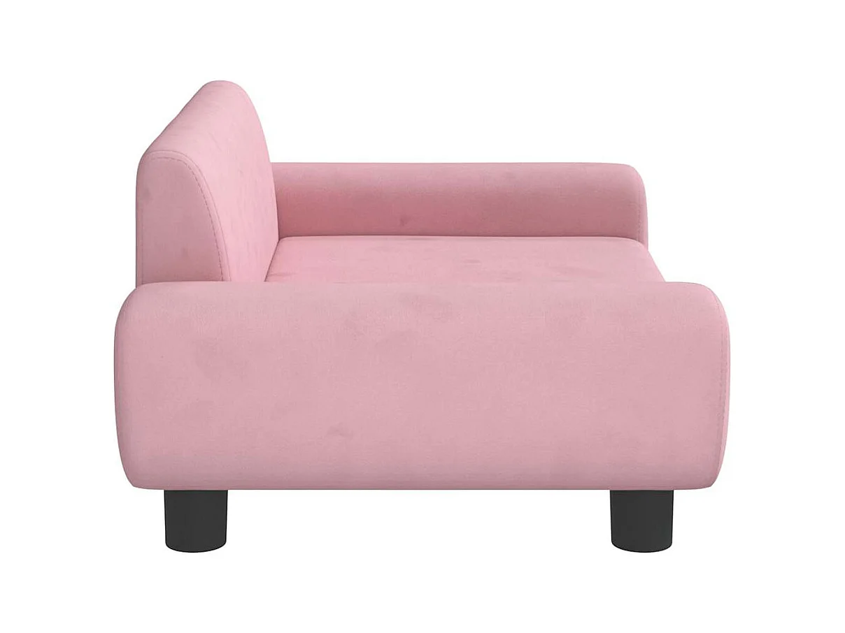 Cuccia rosa per cani 70x45x33 cm in velluto