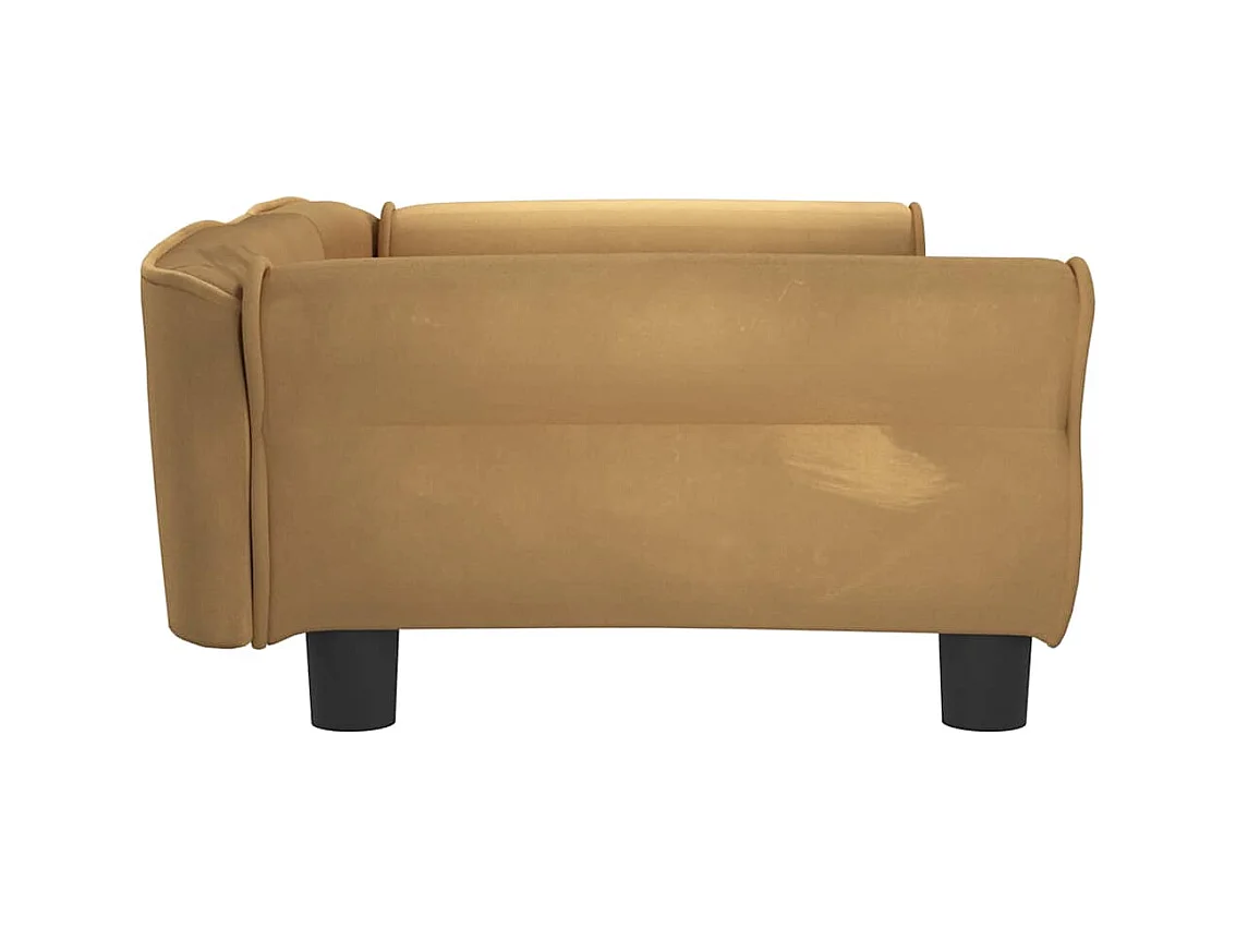Cuccia per cani marrone 95x55x30 cm in velluto