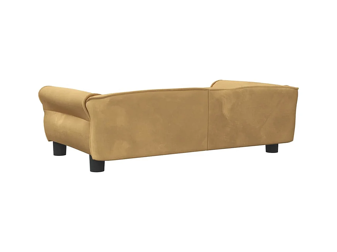 Cuccia per cani marrone 95x55x30 cm in velluto