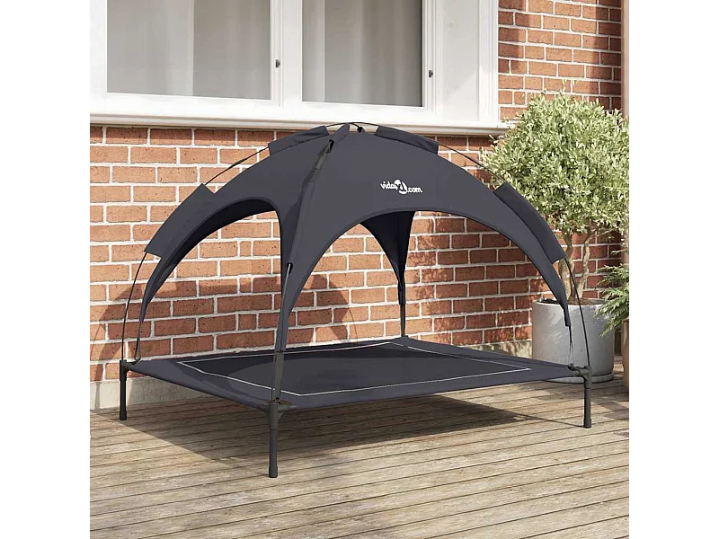 Lit pour Chien Noir xl Acier