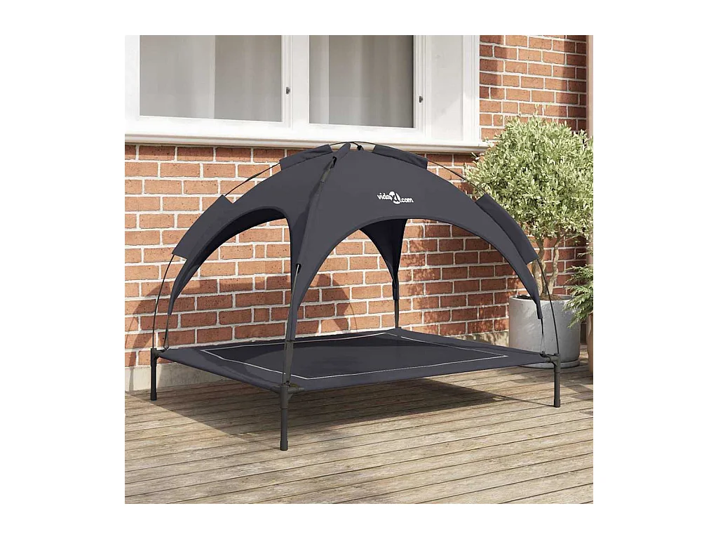 Lit pour Chien Noir xl Acier
