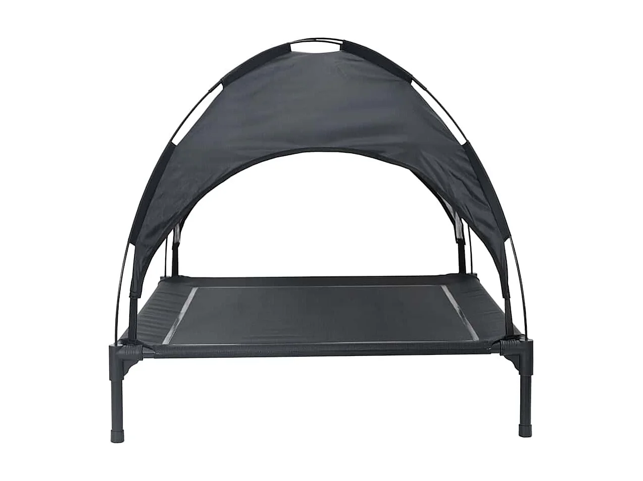 Letto per cani in acciaio nero XL