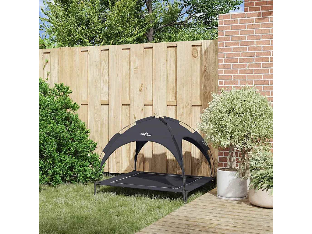 Lit pour Chien Noir xl Acier