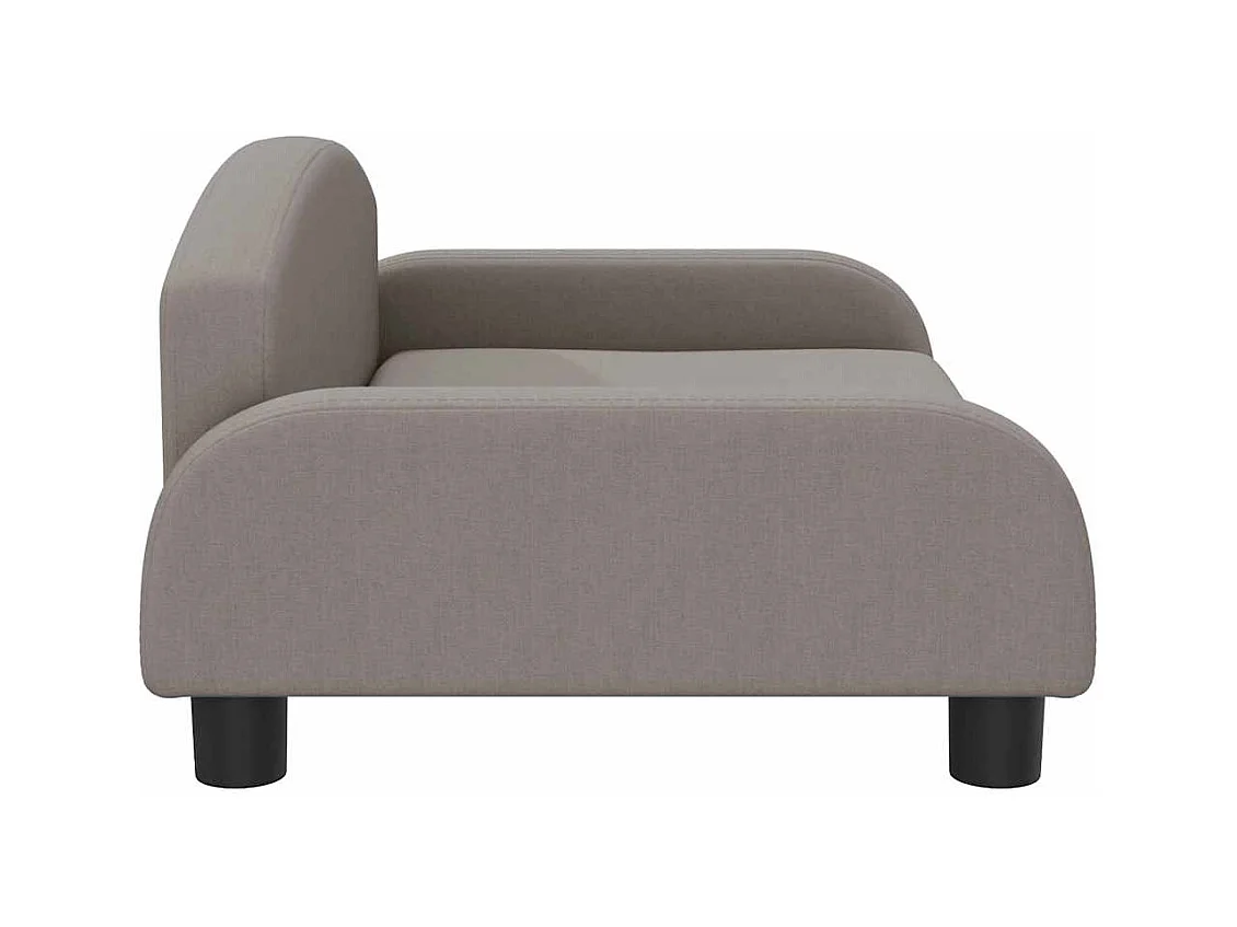 Lit pour chien taupe 70x45x30 cm tissu