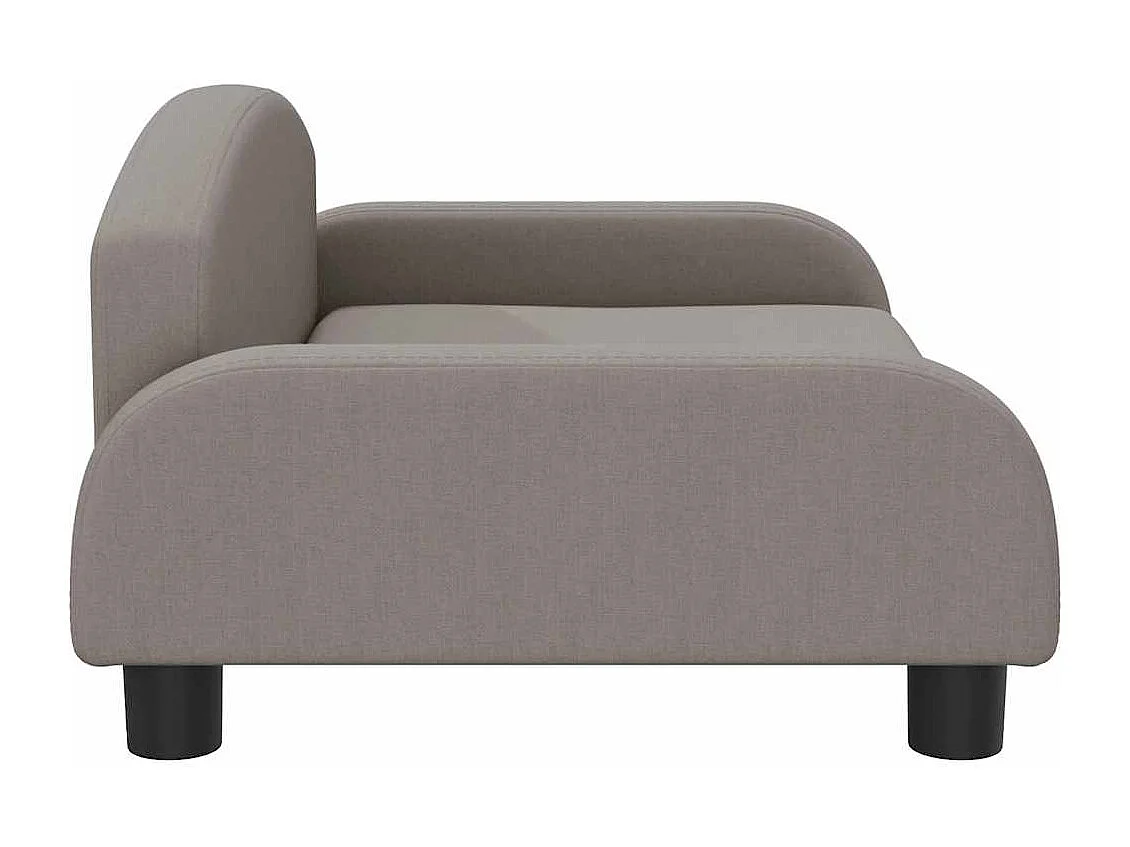 Lit pour chien taupe 70x45x30 cm tissu