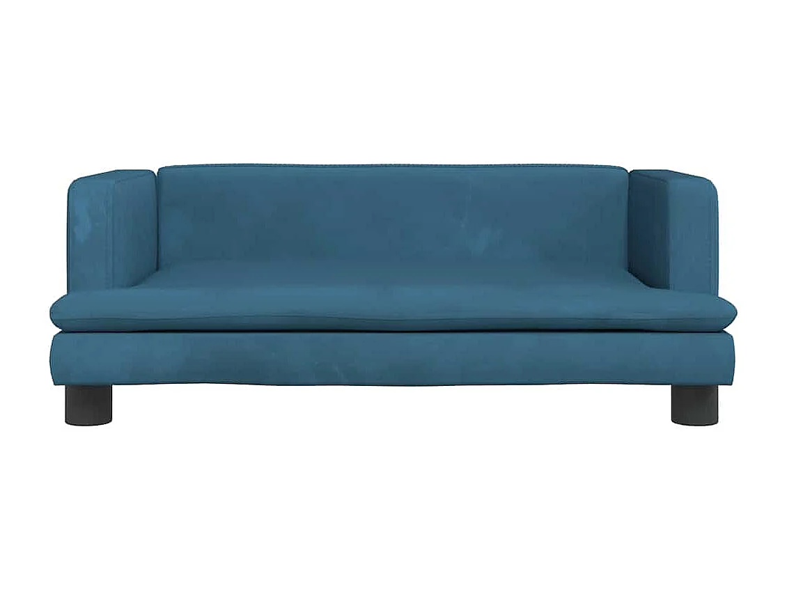 Cama para perro azul 80x45x30 cm terciopelo