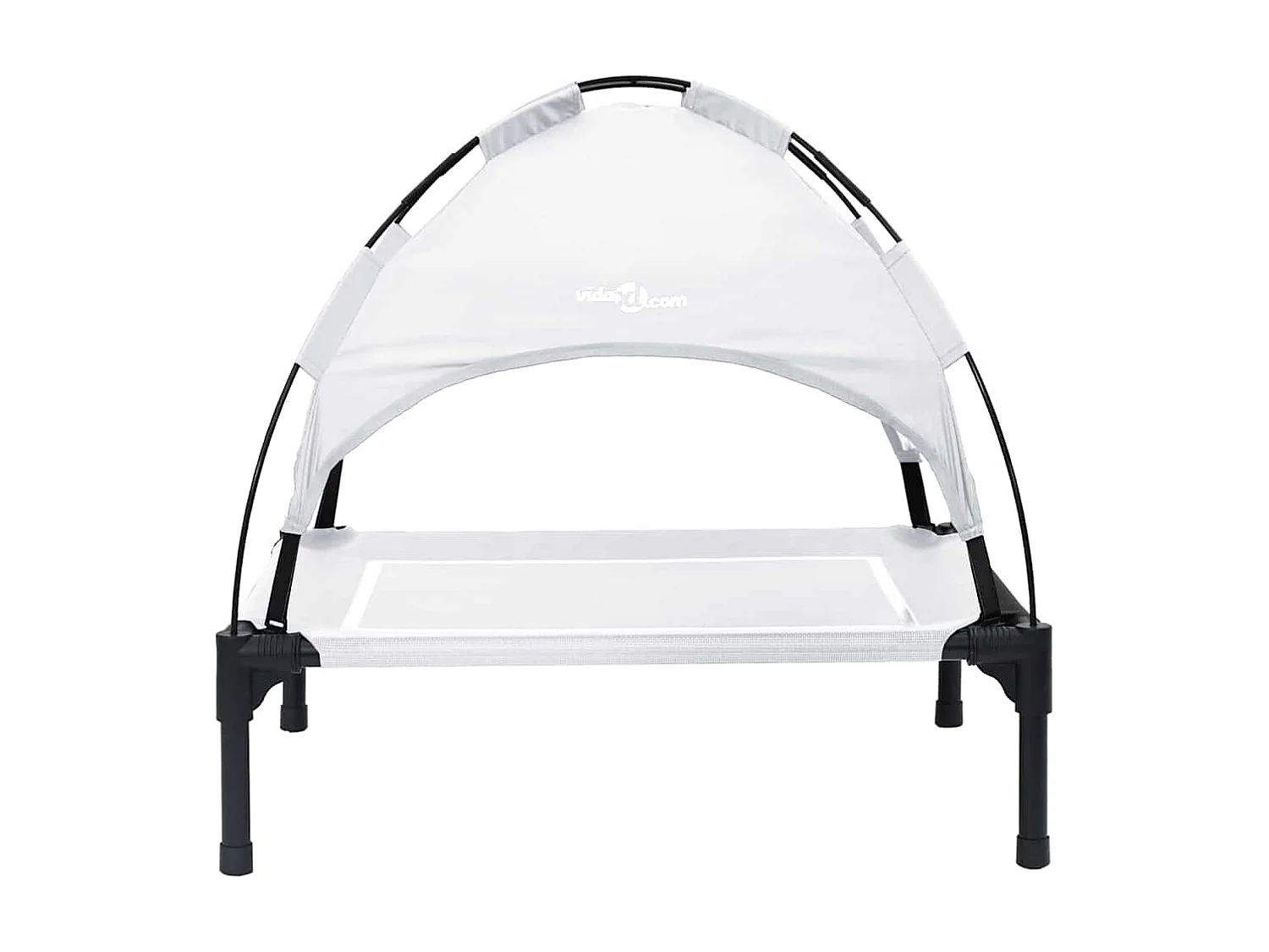 Cama para perros de acero gris plateado