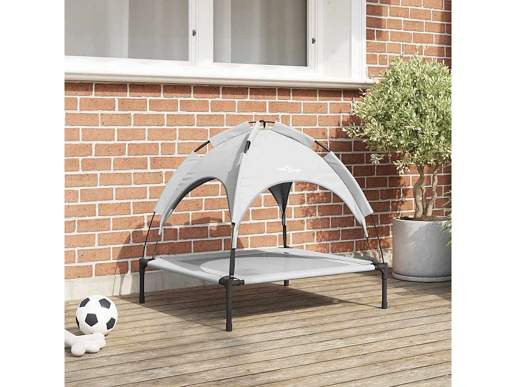 Lit pour Chien Gris argenté m Acier