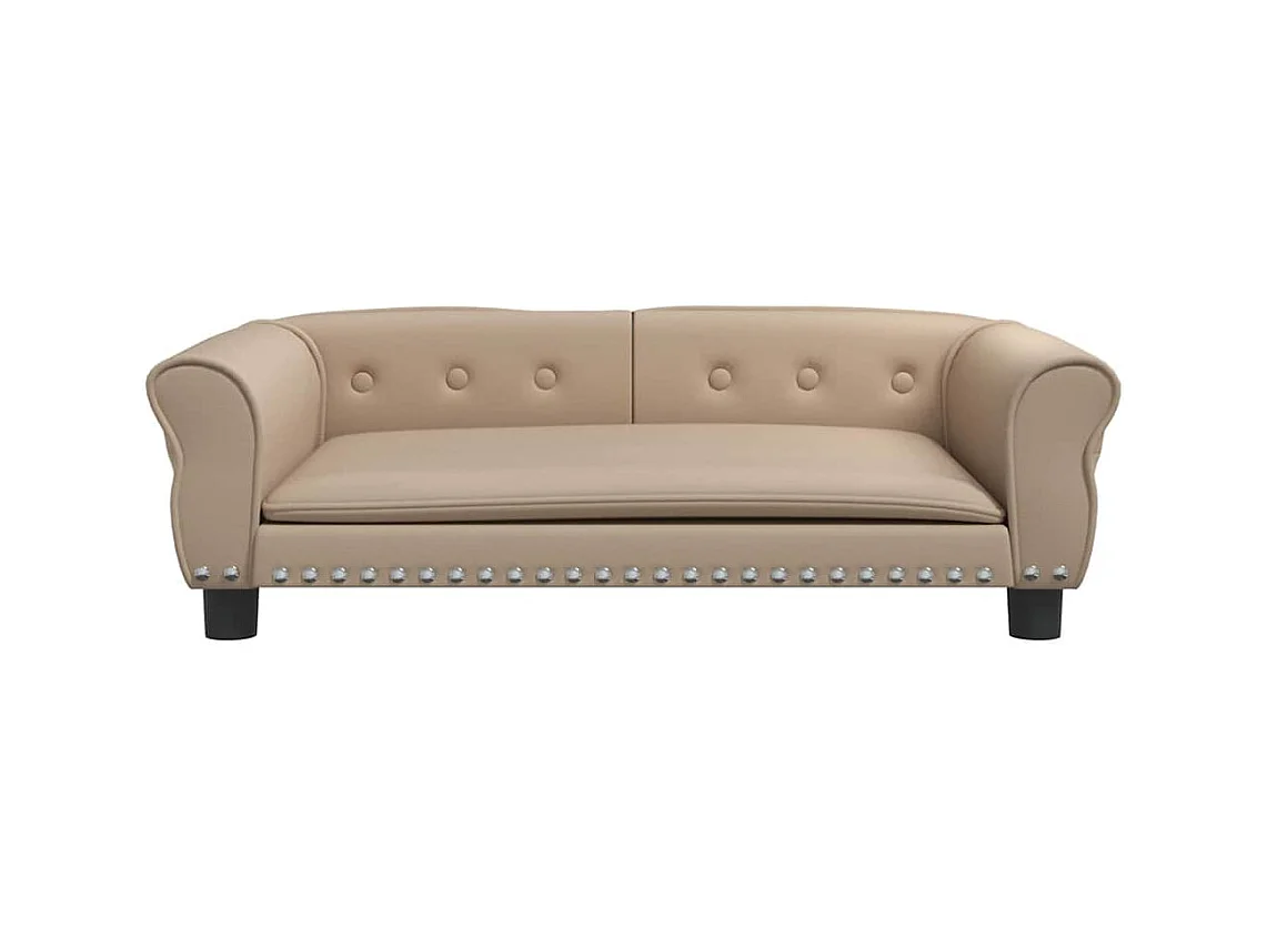 Cama para perro Cappuccino 95x55x30 cm piel sintética