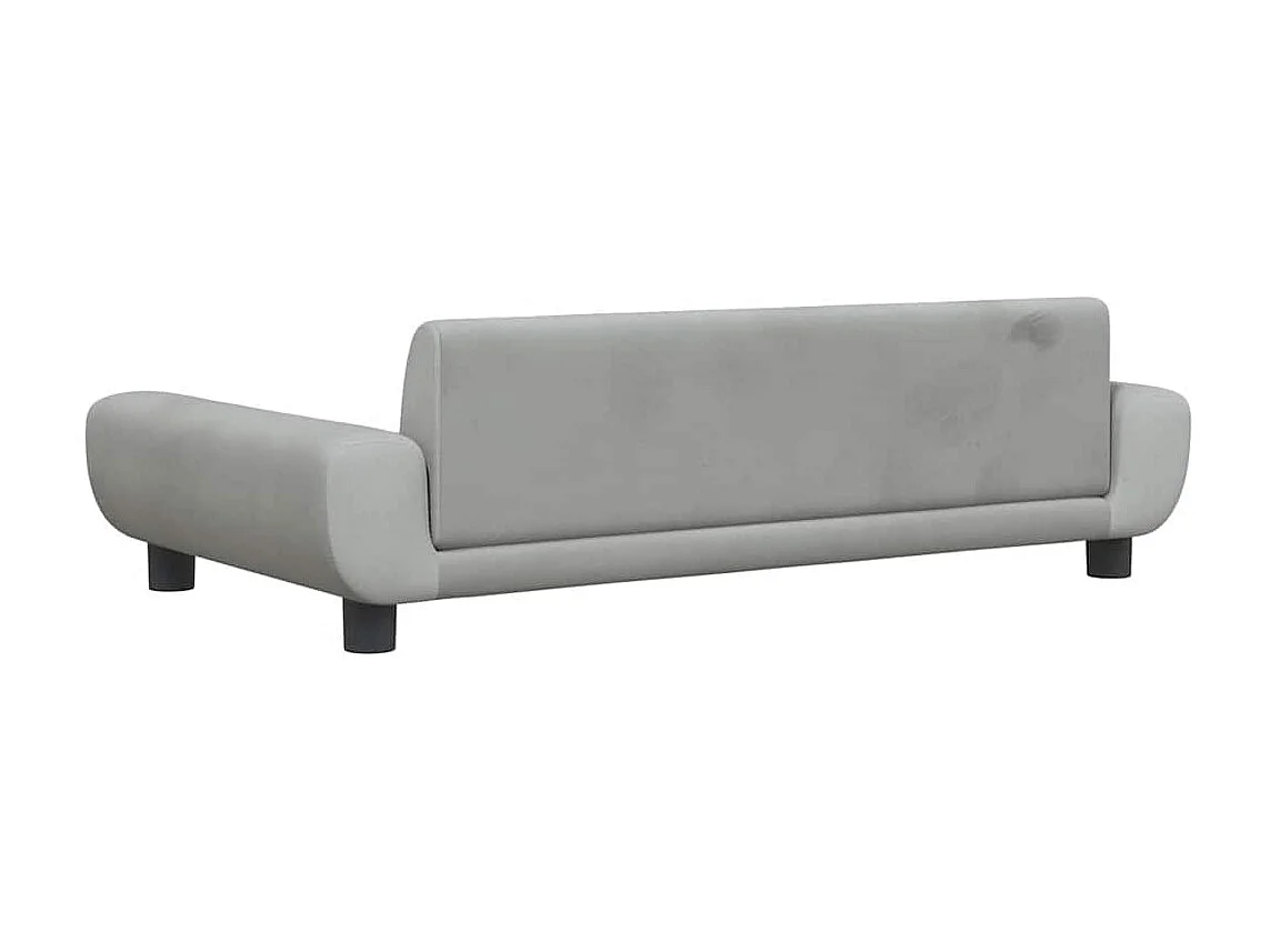 Lit pour chien gris clair 100x54x33 cm velours