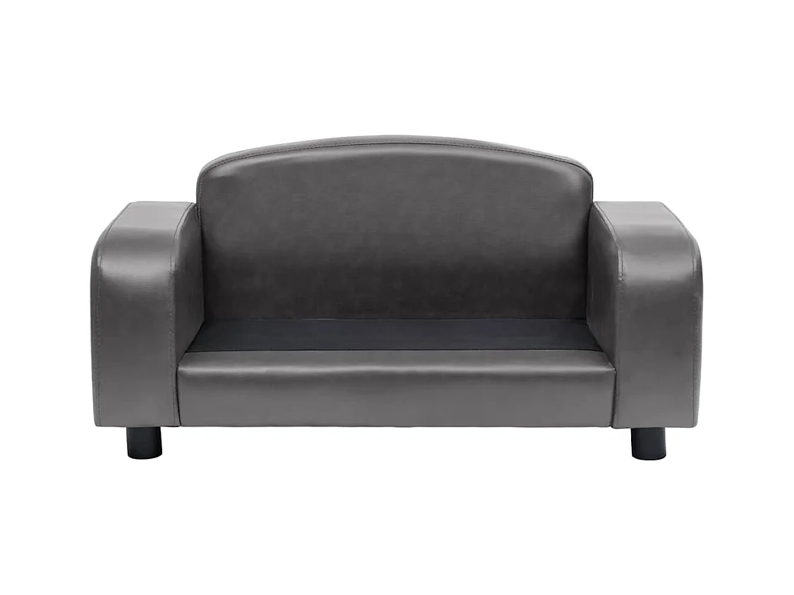 Sofá para perro gris 80x50x40 cm piel sintética