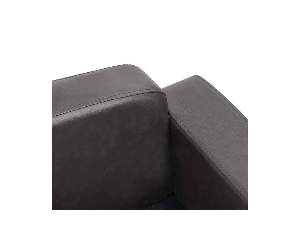 Sofá para perro gris 80x50x40 cm piel sintética