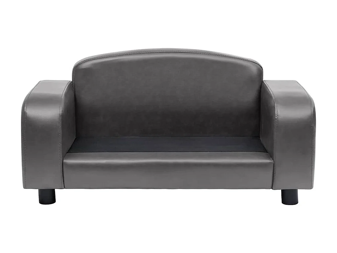 Divano per cani grigio 80x50x40 cm in similpelle