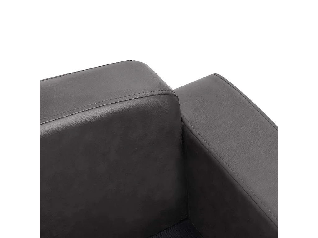 Divano per cani grigio 80x50x40 cm in similpelle
