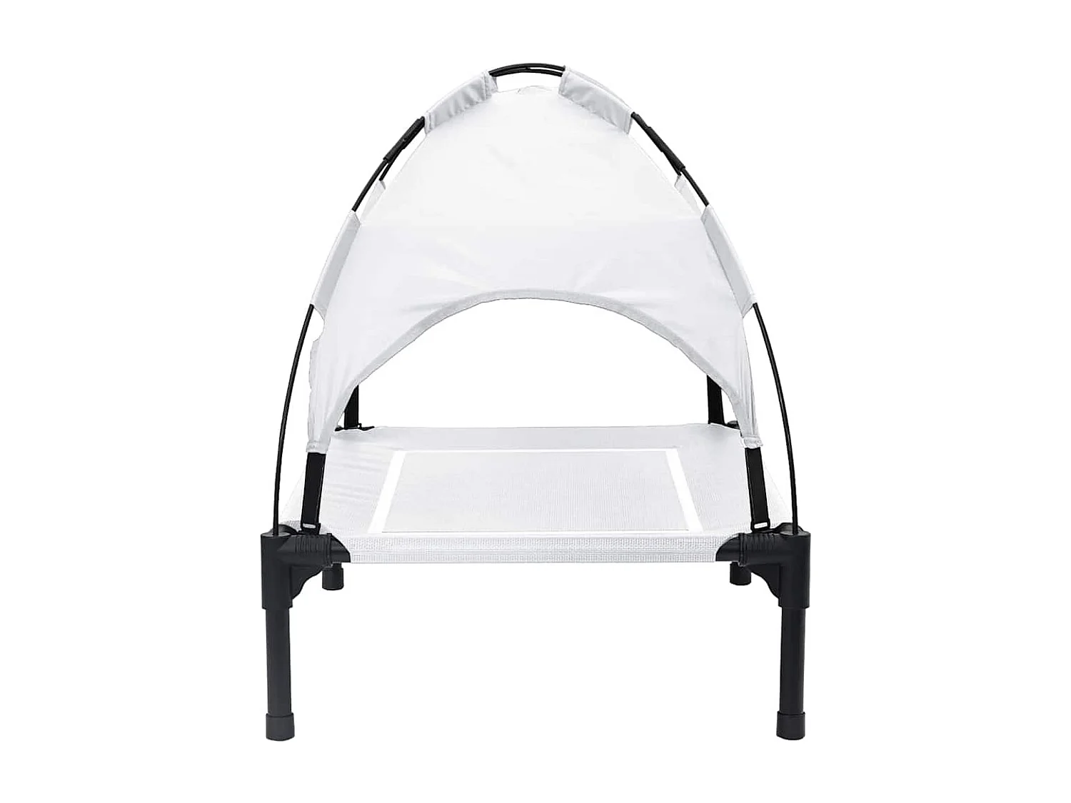 Cama para perros de acero gris plateado