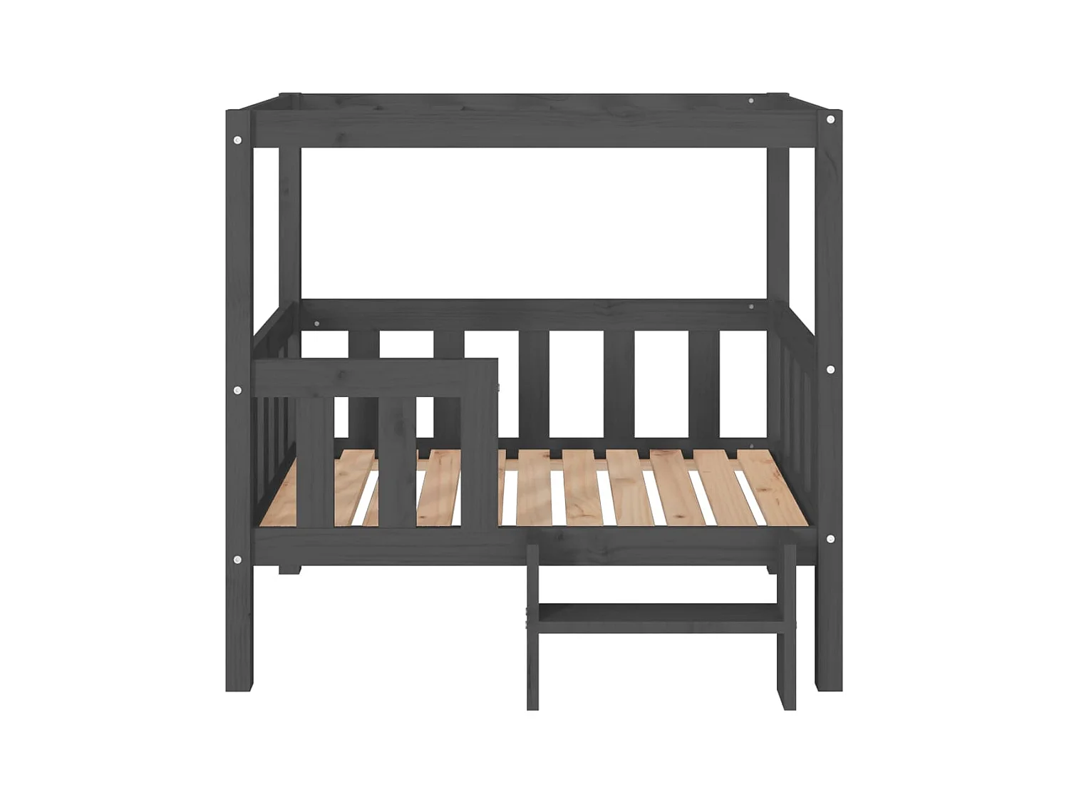 Lit pour chien Gris 95,5x73,5x90 cm Bois de pin solide