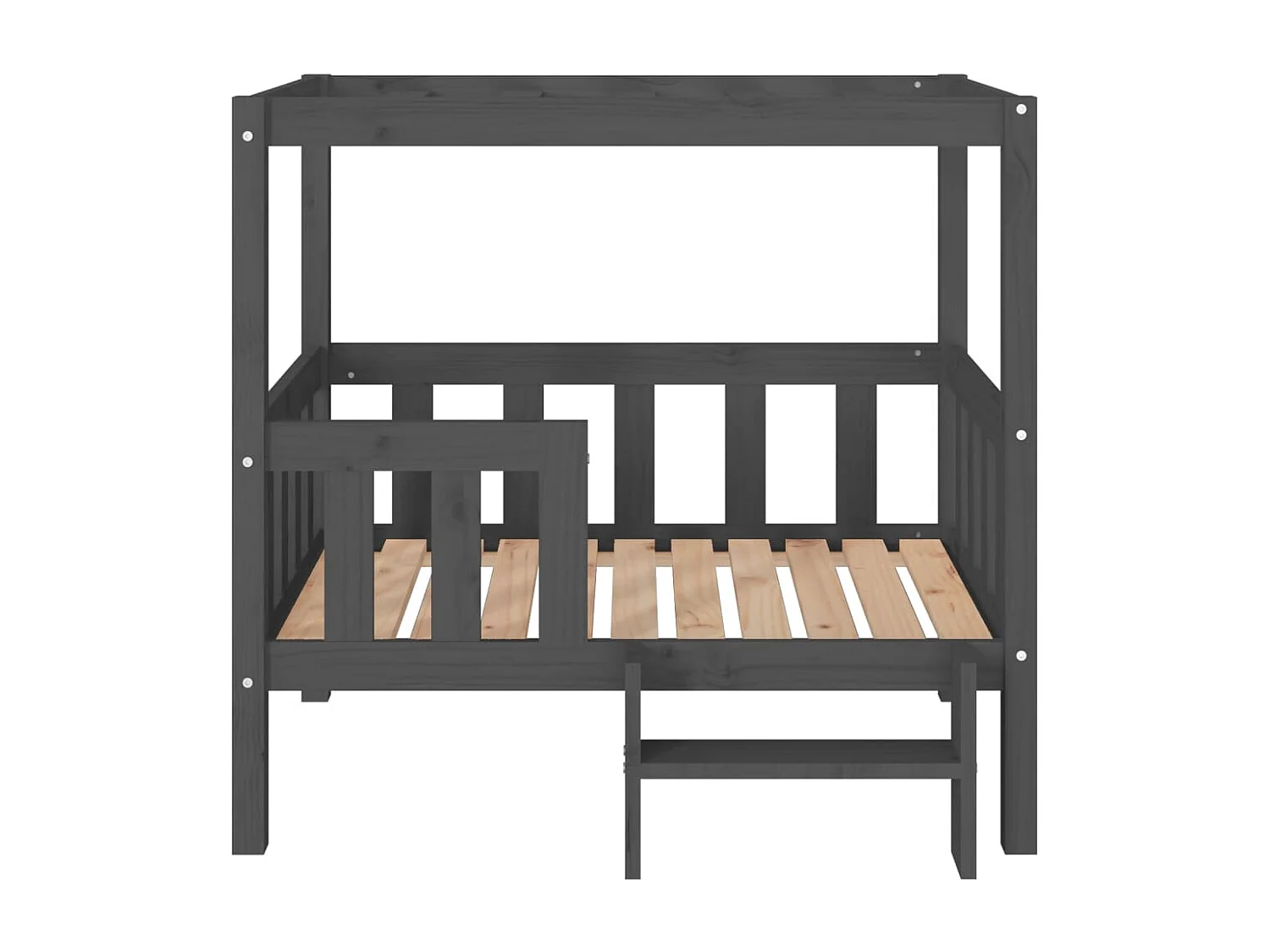 Lit pour chien Gris 95,5x73,5x90 cm Bois de pin solide