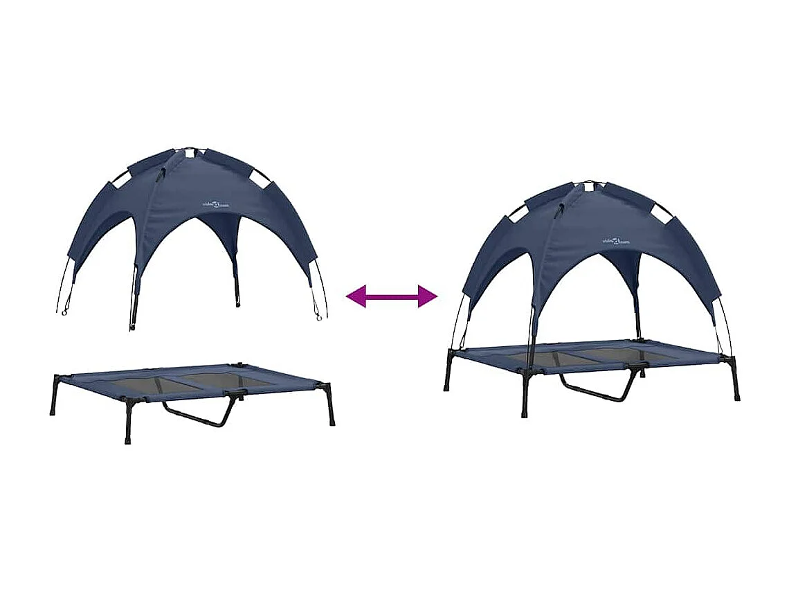 Cama para perros azul marino l acero