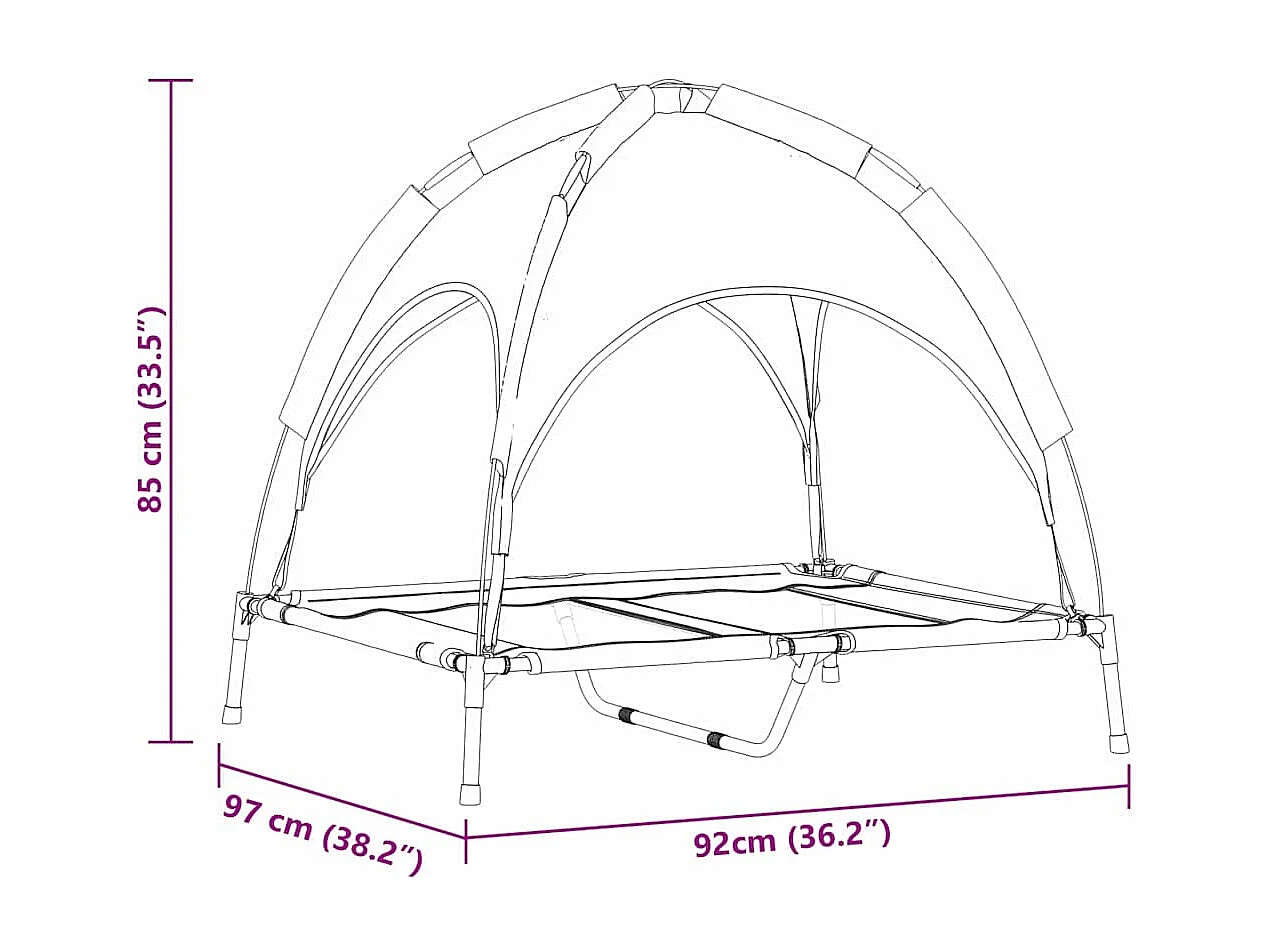 Letto per cani blu navy l acciaio