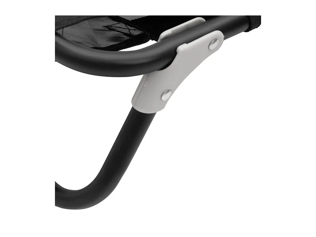 Cama plegable para perros en tejido Oxford antracita y acero