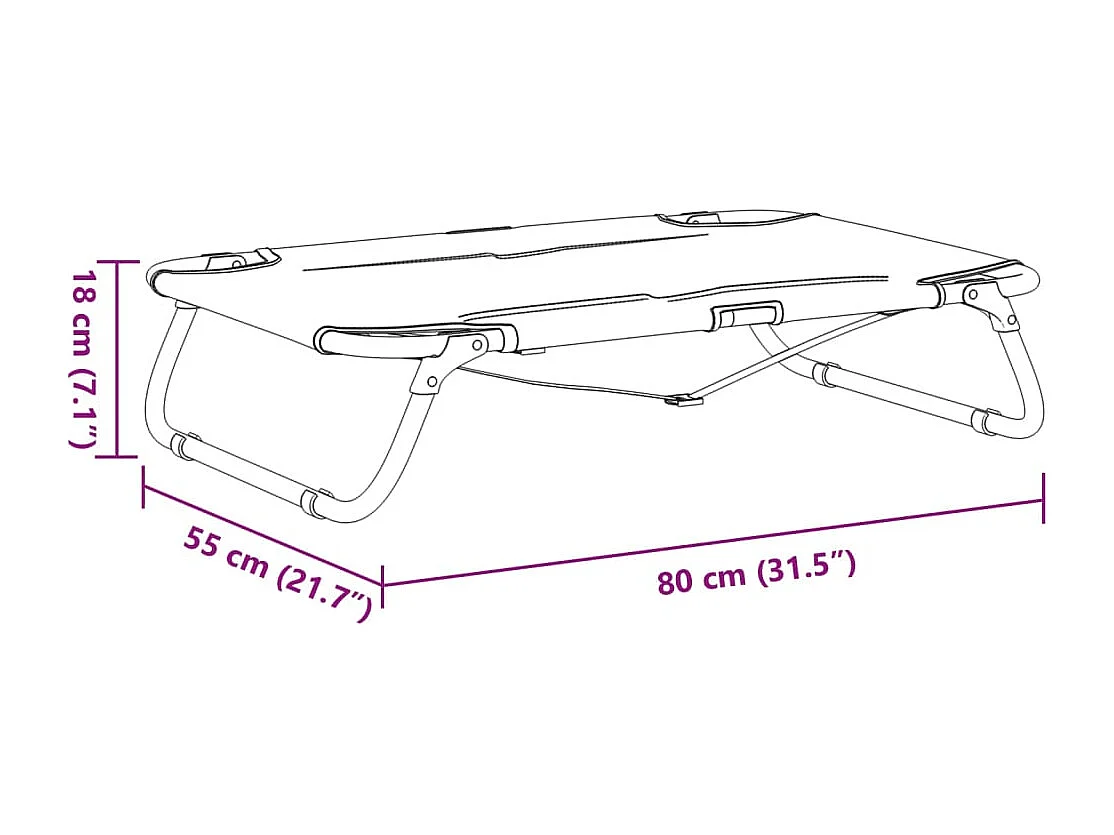 Opvouwbaar hondenbed in antraciet Oxford-stof en staal