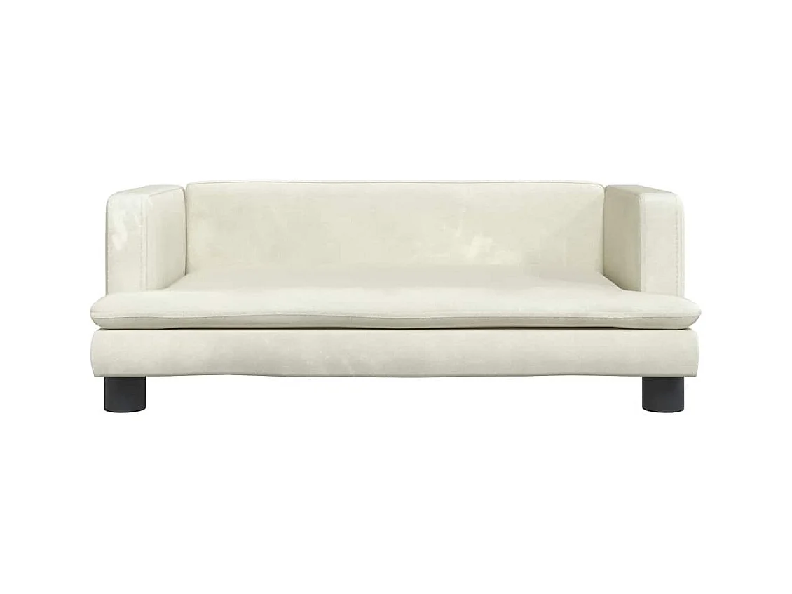 Letto per cani color crema 80x45x30 cm in velluto