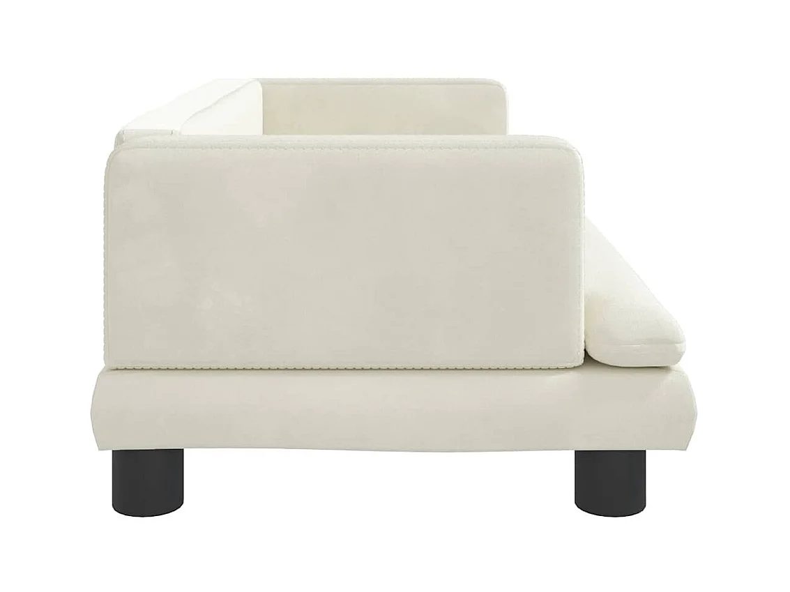 Letto per cani color crema 80x45x30 cm in velluto