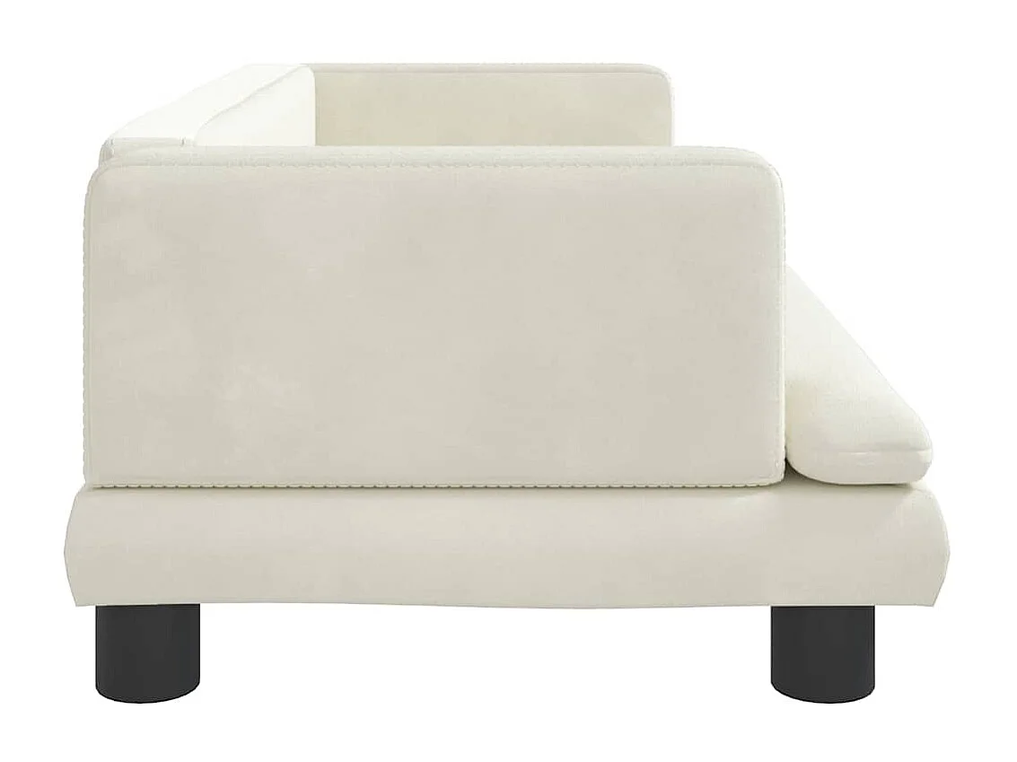 Letto per cani color crema 80x45x30 cm in velluto