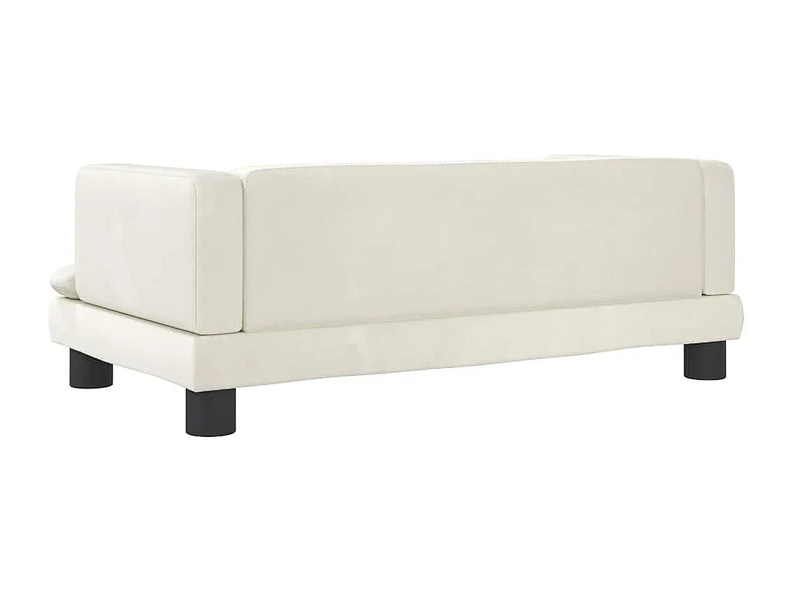 Letto per cani color crema 80x45x30 cm in velluto