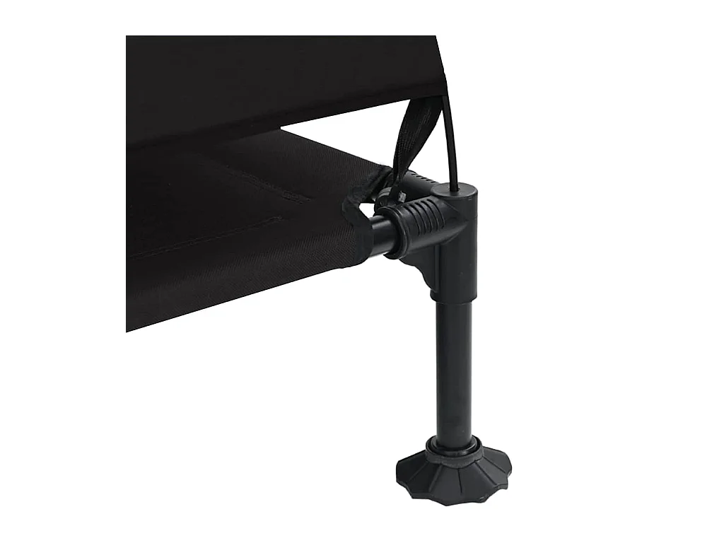 Cama elevada para perros negra 127 x 81 x 108 cm Tela y acero