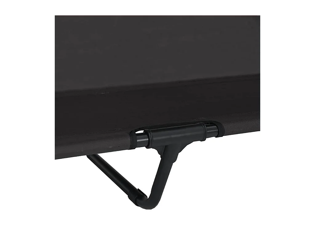 Cama elevada para perros negra 127 x 81 x 108 cm Tela y acero