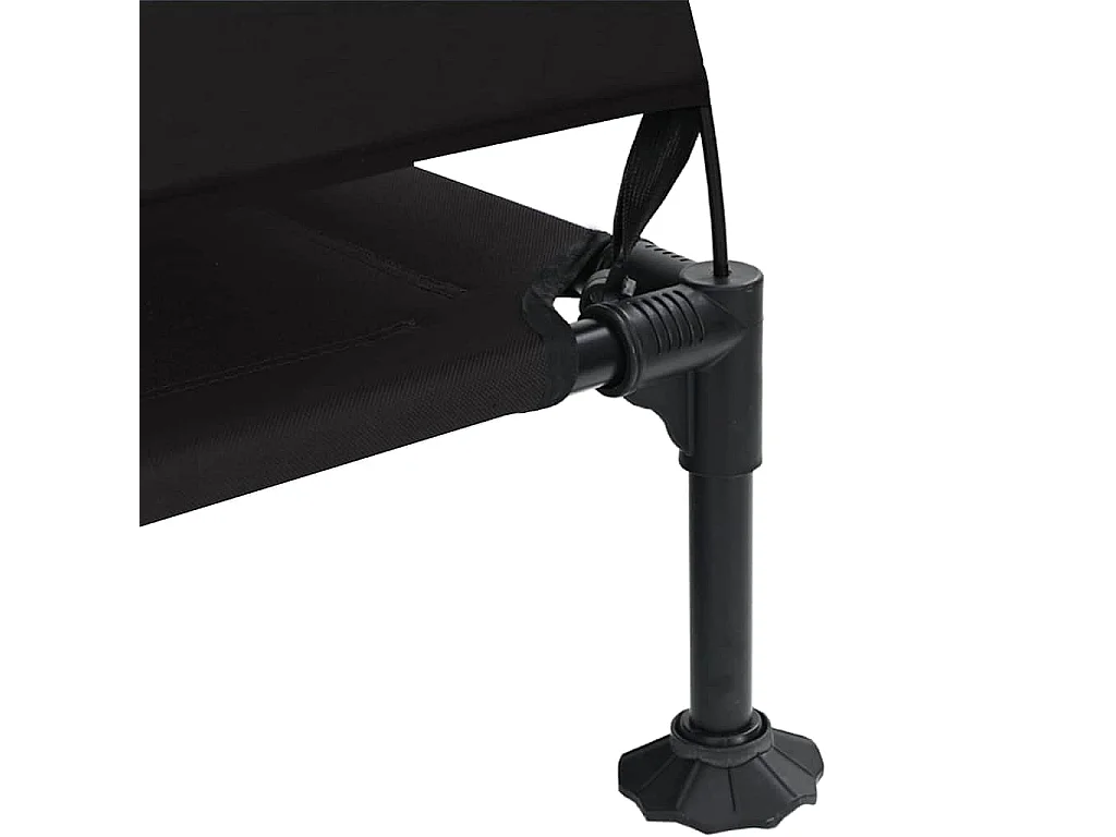 Lit surélevé pour chien Noir 127 x 81 x 108 cm Tissu et acier